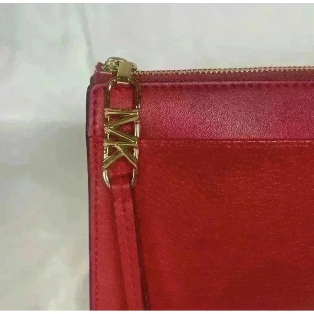 Michael Kors Empire Crimson Red Leather Convertible Crossbody Bag 32H3G8EC7L